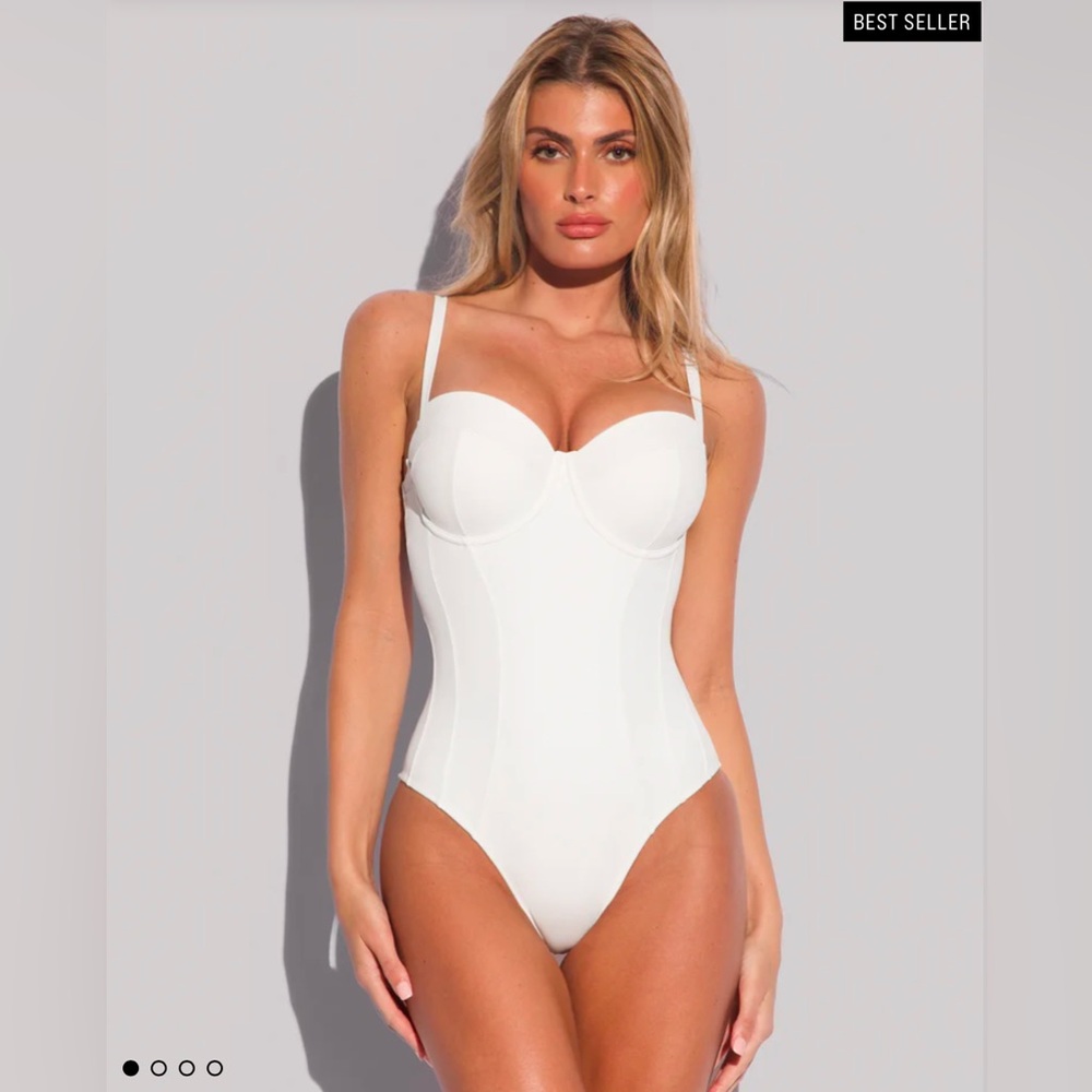 (NWT) SEXY SHAPING SWIMSUIT- TA3 “Lushy” One Piece Suit in White
